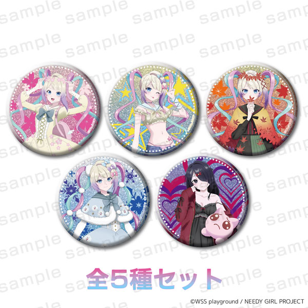 NEEDY GIRL OVERDOSE グリッター缶バッジ 四季ver. 5個入りセット[Up