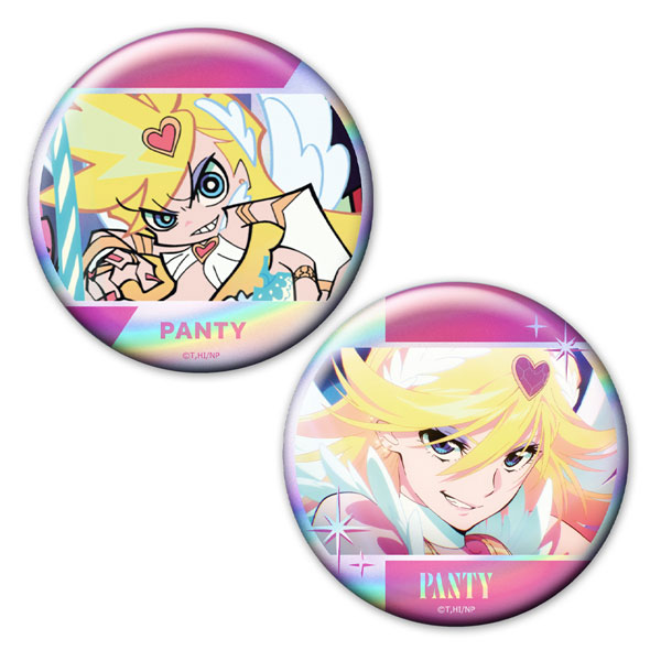 New PANTY ＆ STOCKING with GARTERBELT ホログラム缶バッジ2個セット