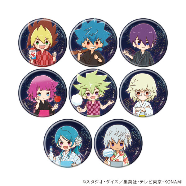 缶バッジ「遊☆戯☆王SEVENS」09/夏祭りver. グラフアートイラスト 8個