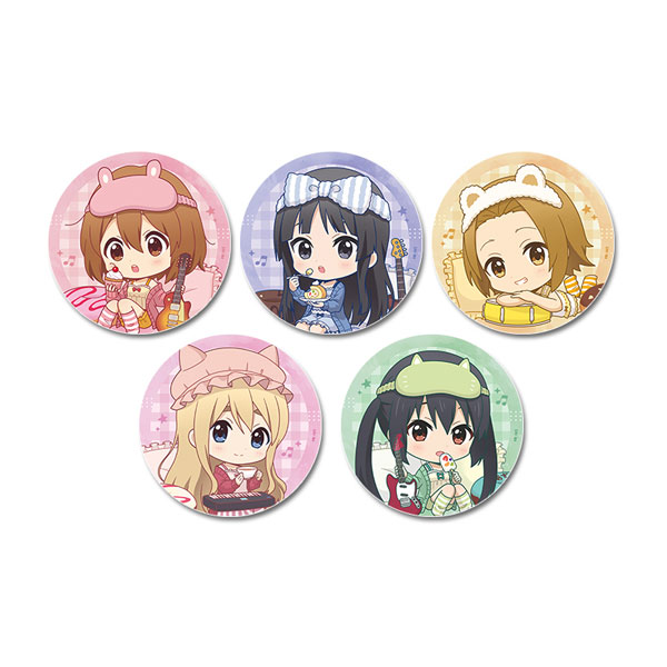 けいおん！ ぷちちょこトレーディング缶バッジ パジャマver. 5個入り
