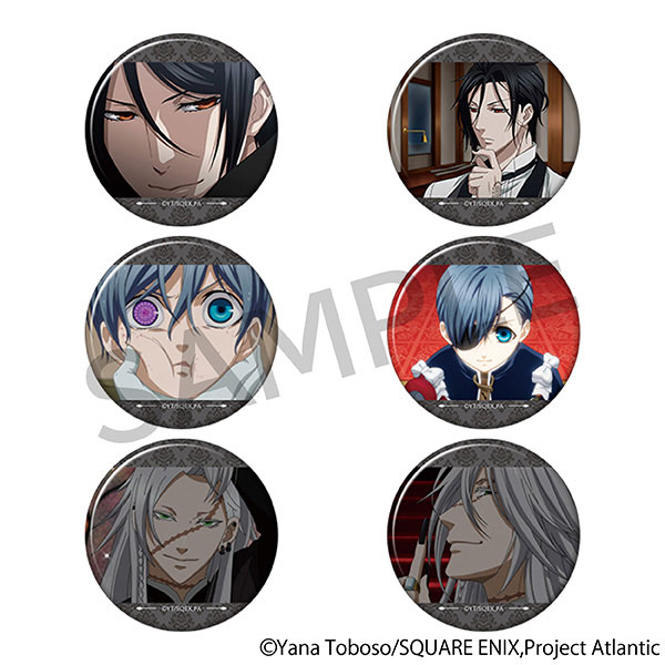 黒執事　セバスチャン　劇場版　缶バッジ　6点　セット キャラバッジコレクション 劇場版「黒執事 Book of the Atlantic」 6個