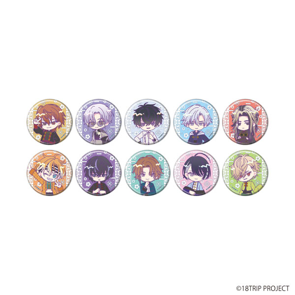 缶バッジ『18TRIP』12/チャイナver. ミニキャライラスト 10個入りBOX