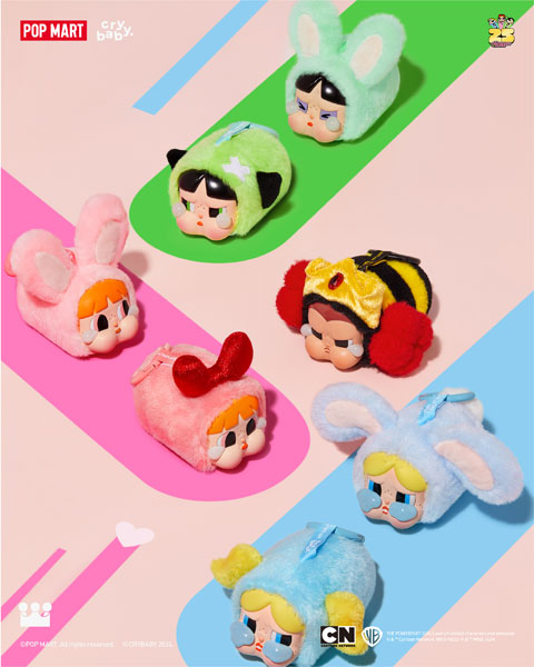 d*3様 ポップマート CRYBABY x パワーパフ ガールズ シリーズ ぬい CRYBABY × パワーパフ ガールズ シリーズ ぬいぐるみ 6個入りBOX