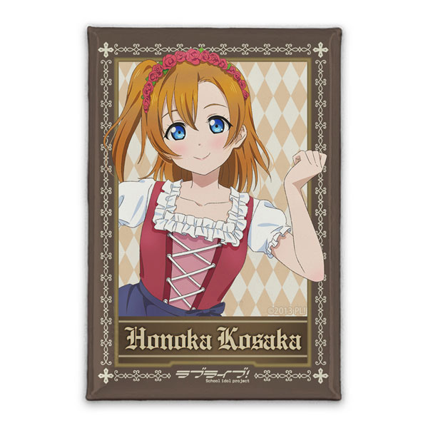 ラブライブ μ’sスタンディスクエアバッジ 感謝祭2020 高坂穂乃果 ラブライブ！ 描き下ろし 高坂穂乃果 スクエア缶バッジ ディアンドル
