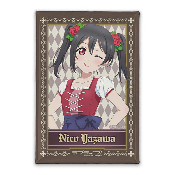 矢澤にこ 缶バッジ ラブライブ！ 描き下ろし 矢澤にこ スクエア缶バッジ ディアンドルVer
