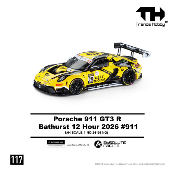 1/64 Porsche 911 GT3 R B12H 2026 #911[Trends Hobby]《10月仮予約》
