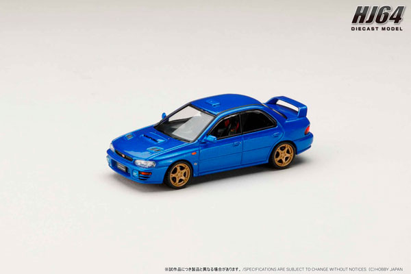 1/64 SUBARU IMPREZA WRX Type RA STi ver.IV V-Limited 1998 ソニックブルーマイカ[ホビージャパン]《１１月予約》