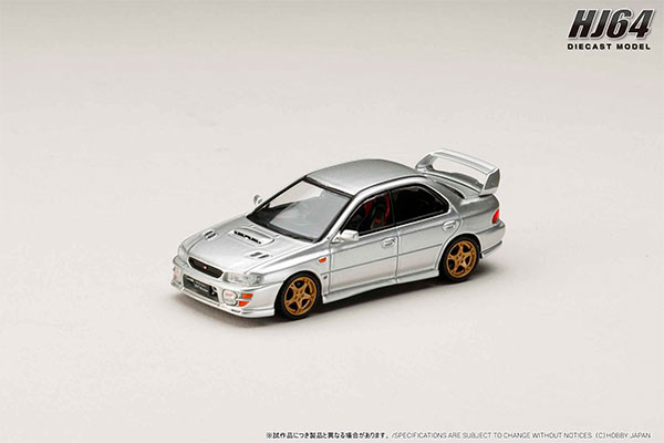 1/64 SUBARU IMPREZA WRXSTi Ver.VI (GC8G) 1999 アークティックシルバーメタリック[ホビージャパン]《１２月予約》