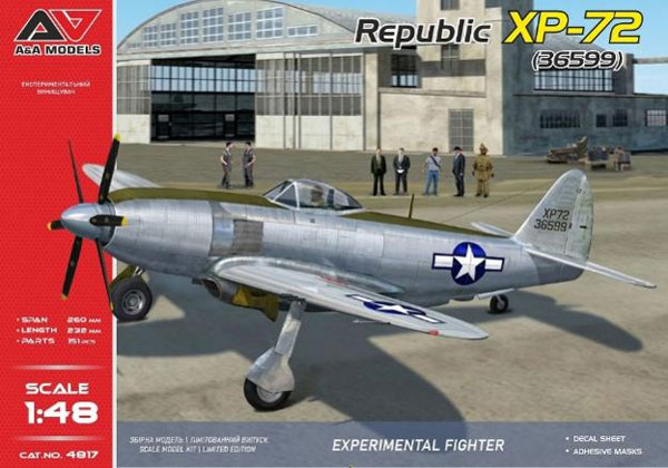 1/48 リパブリック XP-72 #36599 試作戦闘機 (2重反転プロペラ装備