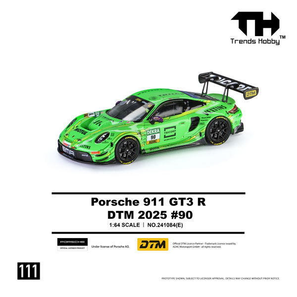1/64 Porsche 911 GT3 R DTM 2025 No.90[Trends Hobby]《11月仮予約》