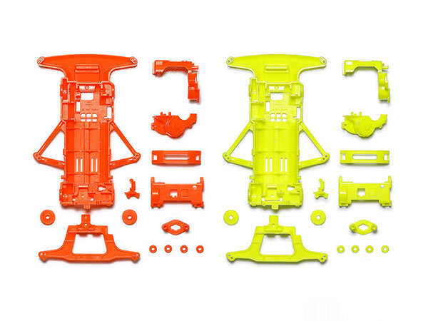 TAMIYA ミニ四駆　FM-A 蛍光カラーシャーシセット オレンジ 3個セット スーパーFM 蛍光カラーシャーシセット (オレンジ・イエロー)[タミヤ