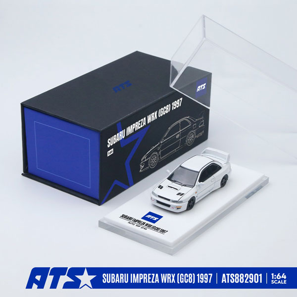 1/64 SUBARU IMPREZA WRX (GC8)1997 - ホワイト[ATS-MODELS]《０１月仮予約》