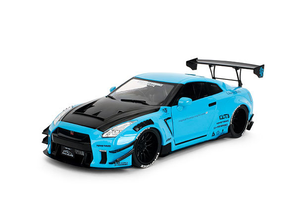 jadatoys LBWK GT-R 1/18ミニカー 1/18 ニッサン GT-R (R35) LIBERTY WALK ブルー[Jada Toys]《在庫切れ》