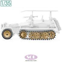 1/35 WWII ドイツ Sd.Kfz.250/3無線指揮車グライフ 自重変形タイヤ
