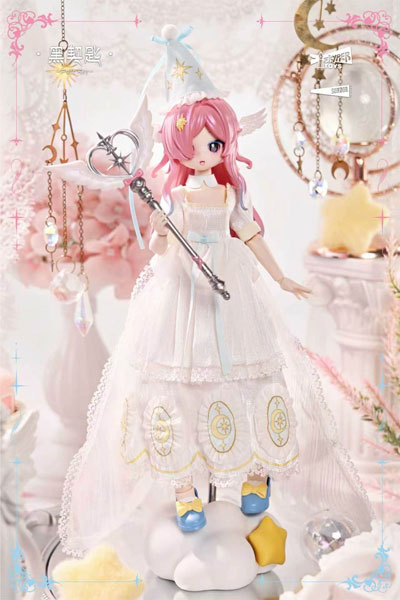˚✧₊⁎断捨離SALE⁎⁺˳✧༚ ♡シルク ドールドレス & ボネ♡ビスクドール 黒の契約の鍵 忘れ去られた城シリーズ メカニカルジョイントドール