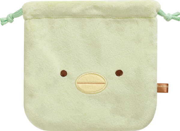CA96402 すみっコぐらし ぬいぐるみ巾着 ぺんぎん？