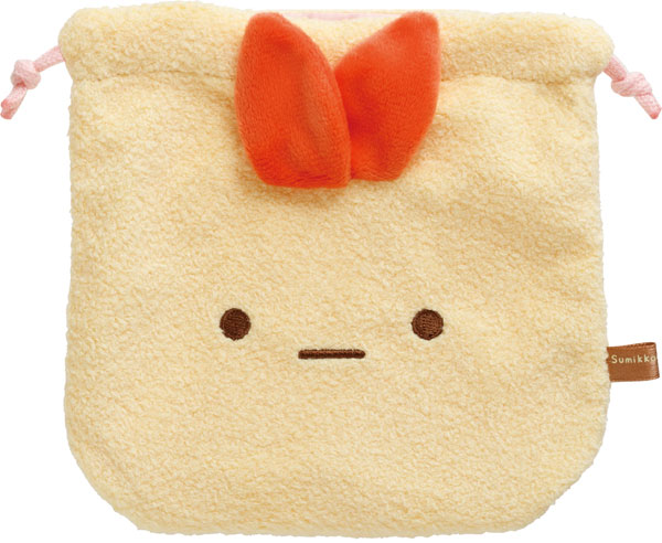 CA96406 すみっコぐらし ぬいぐるみ巾着 えびふらいのしっぽ