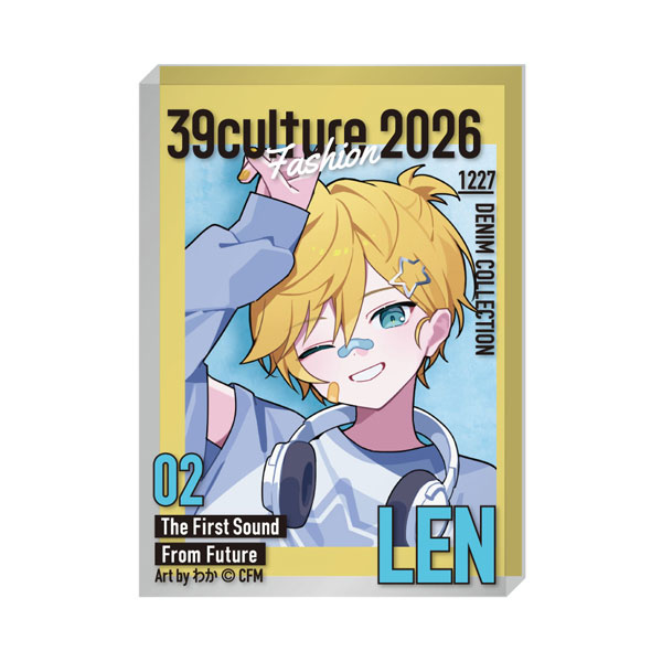 39Culture 2026 FASHION 雑誌風アクリルブロック 鏡音レン[キャラバン