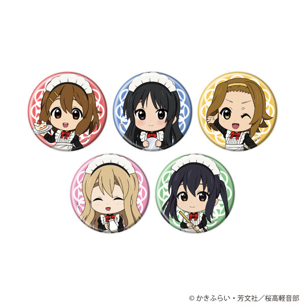 缶バッジ「TVアニメ『けいおん！』」02/メイドver. ミニキャライラスト 5個入りBOX