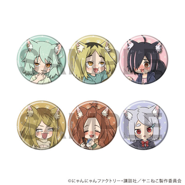 缶バッジ「TVアニメ『ヤニねこ』」02/グラフアートイラスト 6個入りBOX