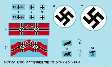 プラモデル モノクローム 1/350 ドイツ海軍重巡洋艦 プリンツ