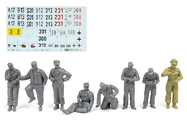 プラモデル 1/35 タイガーI 後期型 エース・戦車兵セット（8体入