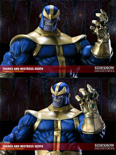 フィギュア　[破損品] Thanos ＆ Mistress Death-サノス＆ミストレス・デス- 「マーベル」 ジオラマスタチュー マーベル ジオラマスタチュー サノス＆ミストレス・デス 完成品