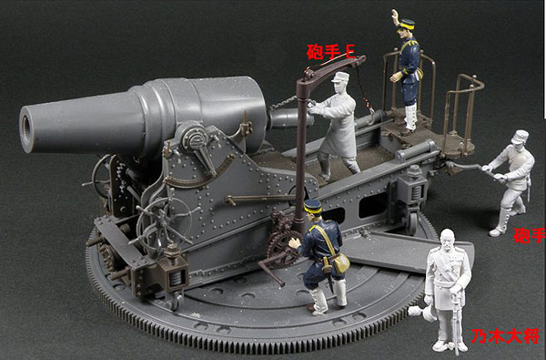 プラモデル グランドアーマーシリーズ 1/35 日本陸軍28cm榴弾砲 砲兵6体＋乃木将軍付[ピットロード]《在庫切れ》