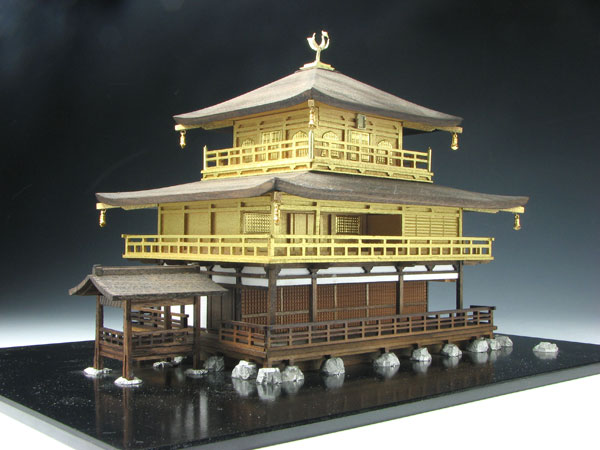 木製建築模型 1/100 鹿苑寺 金閣（再販）[小林工芸]《在庫切れ》