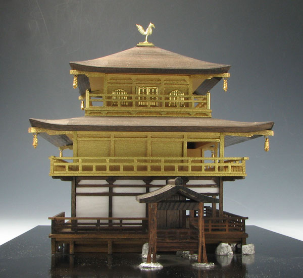 木製建築模型 1/100 鹿苑寺 金閣（再販）[小林工芸]《在庫切れ》