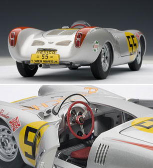 ダイキャスト・モデルカー 1/18 ポルシェ 550スパイダー 1954 ＃55(ハンス・ヘルマン/カレラパンアメリカーナ・クラス優勝)[オートアート ]《在庫切れ》