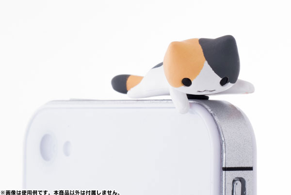 にゃんこイヤホンジャック しがみつきCセット（茶虎/グレー虎/三毛/黒