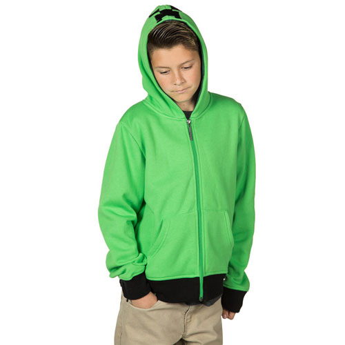 マインクラフト プレミアムジップアップキッズパーカー クリーパー アナトミー Sサイズ ジンクス 在庫切れ