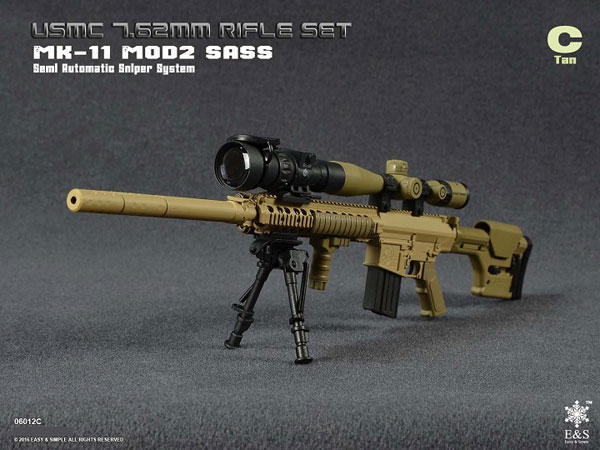 1/6 MK-11 MOD2 SASS タン USMC7.62mmライフルセット (ES-06012C