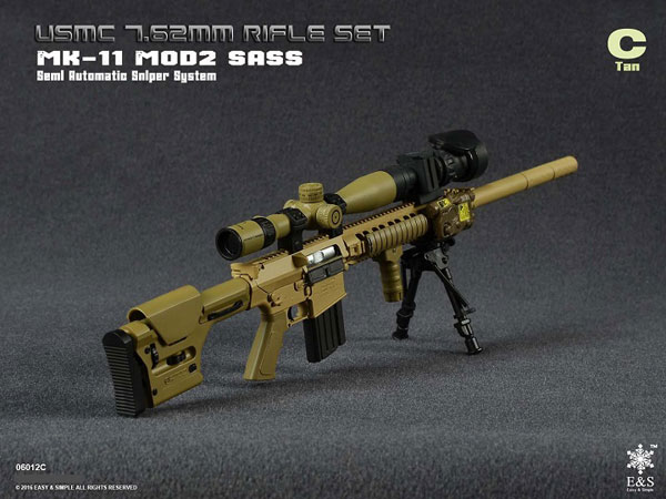 1/6 MK-11 MOD2 SASS タン USMC7.62mmライフルセット (ES-06012C