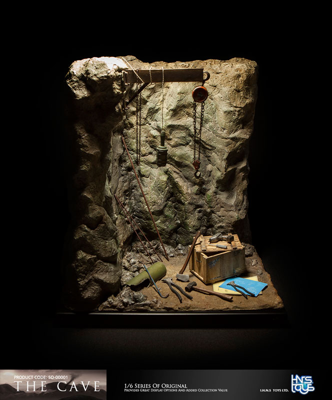 洞窟ホラー系ジオラマ IHNS TOYS 1/6 THE CAVE ほら穴 洞窟 ジオラマ *お取り寄せ - 1