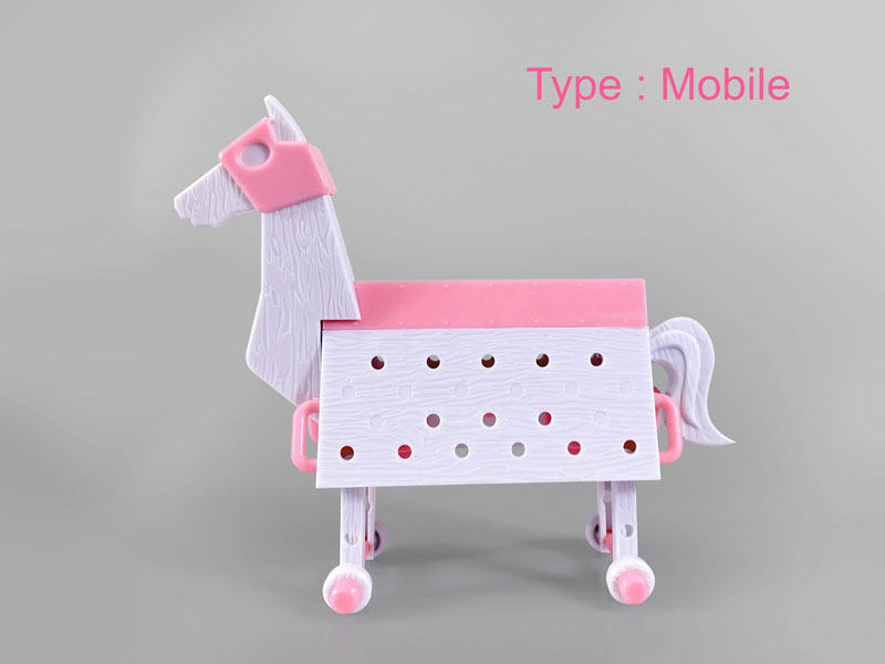 Love Toys Vol.3 三角木馬 Wooden horse pink Ver. 1/12 未塗装 未組み立てキット