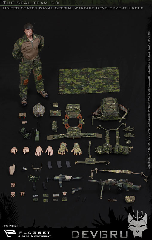 FLAGSET 1/6　アメリカ海軍 シールチーム6 DEVGRU　ジャングル 1/6 アメリカ海軍 シール チーム6 DEVGRU[フラッグセット]【送料