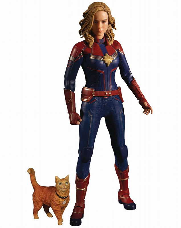 メズコ　キャプテン・マーベル 1:12 コレクティブアクションフィギュア Amazon.co.jp: キャプテンアメリカ 1 : 12 コレクティブ