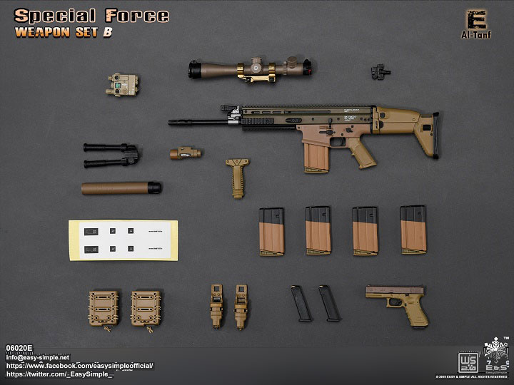 ☆Easy＆Simple☆1/6 特殊部隊ウェポンセットF Dadat（ES-06020F