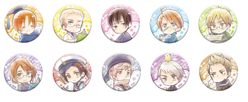 ヘタリアWorld☆Stars」缶バッジコレクション 10個入りBOX[メディコス