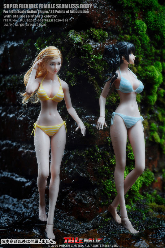 SUPER - スーパーフレキシブル 女性シームレス可動素体 ラージバスト ペールスキン(赤髪/赤ビキニ) 1/12 完成品 ドール(PLLB2020-T02A) TBリーグ TBLeague 1/12 PLLB2020-T02 スーパーフレキシブル シームレス