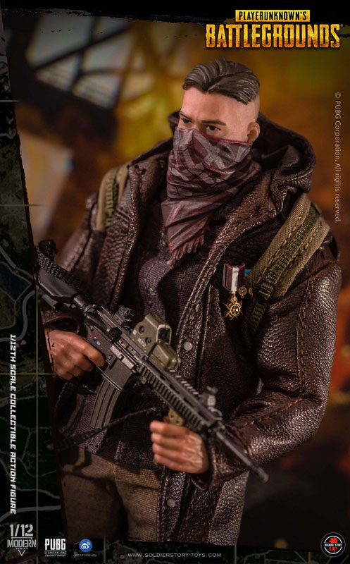 フィギュア　PUBG トレンチコートエディション 「PLAYERUNKNOWN’S BATTLEGROUNDS(PUBG)」 1/12 コレクティブルアクションフィギュア PlayerUnknown's Battlegrounds Trenchcoat Soldier 1/12 Scale