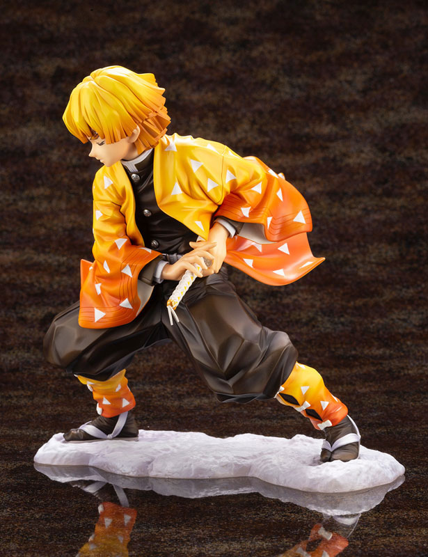 中古】(本体B+/箱B)【特典】ARTFX J 鬼滅の刃 我妻善逸 1/8 完成