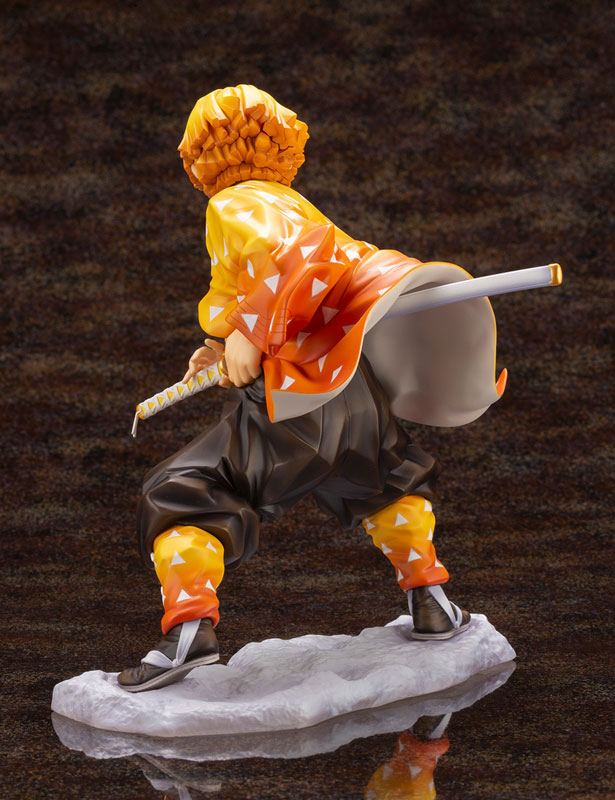 中古】(本体B+/箱B)【特典】ARTFX J 鬼滅の刃 我妻善逸 1/8 完成