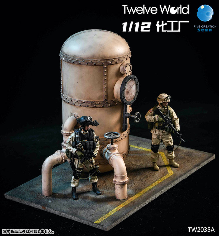 1/12廃工場タンクジオラマ