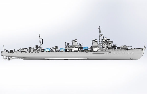 1/350 帝国海軍 駆逐艦 「潮」 プラモデル[ファインモールド]《在庫切れ》