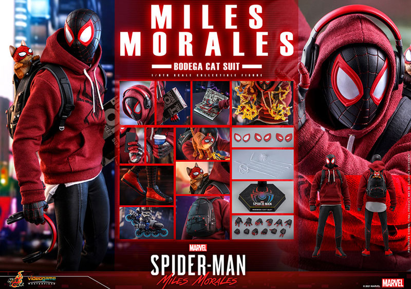 ビデオゲーム・マスターピース『Marvel’s Spider-Man:Miles Morales』1/6 スケールフィギュア マイルス・モラレス/スパイダーマン(売店の看板猫スーツ版) FIGURE-127760_20.jpg