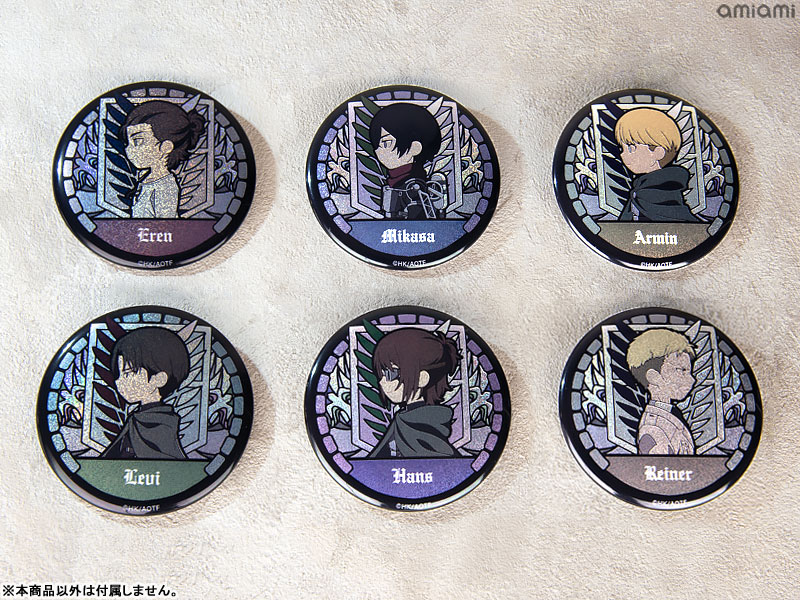 VETCOLO 進撃の巨人 グリッター缶バッジ 01.エレン・イェーガー[empty