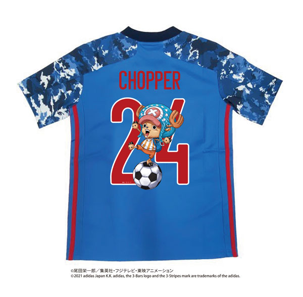 サッカー日本代表 2020 ホーム レプリカ ユニフォーム 「ONE PIECE」 チョッパー 限定プリント  J/XS(XSサイズ)[ベストスカイ]《在庫切れ》